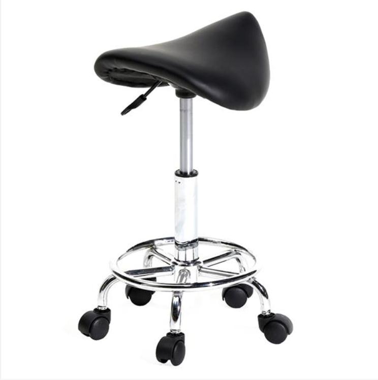 

2022 Living Room Furniture Saddle Ha Feet Rotation Bar Stool Black chair desk