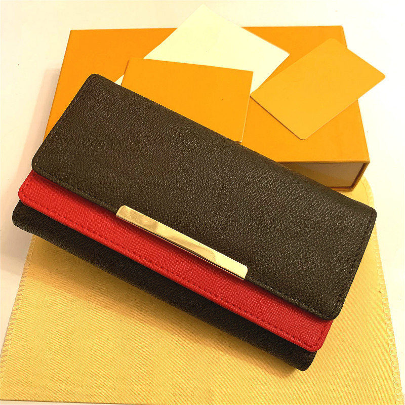 

free shpping Wholesale red bottoms lady long wallet multicolor designer coin purse Card holder original box women classic zipper pocket, Red;black
