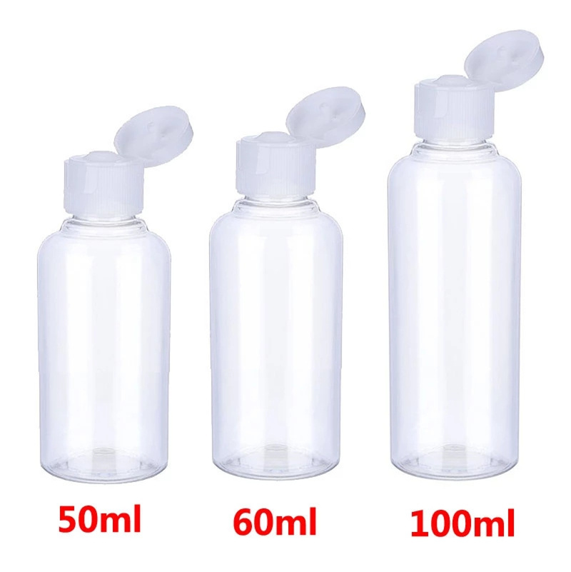 

Travel Bottle Refillable Toiletry Bottles for Shampoo Lotion Soap Leak Proof Containers With Flip Cap 5ml 10ml 20ml 30ml 50ml 60ml 80ml