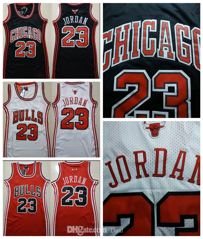 

Classic Vintage Women 23 Michael Jordon Jersey Retro Black Red WhiteChicagoBullsThrowback JD MJ Stitched Basketball Jerseys, With logo