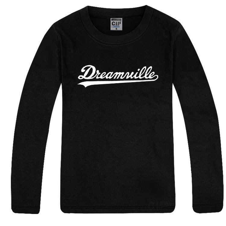 

Autumn Lovers Pullover Hoodies Women Men Long Sleeve T shirts Dreamville Letter Print Tees Sweethearts Solid Color Casual Active Tees, Red