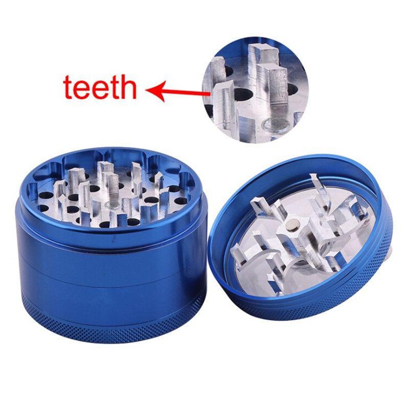 

4 Layers Zinc Alloy Hand-Cranked Dry Herb Grinder Bag With Visible Window 55mm 63mmTobacco Slicer Cigarette Smasher DHL Fast