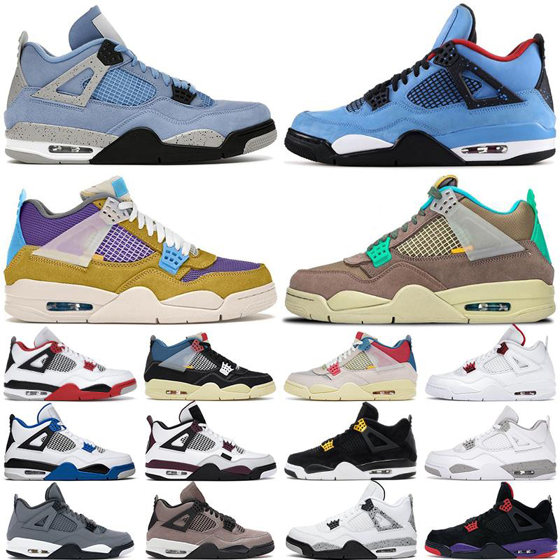 

Top Quality Jumpman 4 4s Basketball Shoes Mens Women Running Loyal Blue Sail Kaws Raptors White Cement Alternate Motorsport Brat Bred Sport Trainer Sneaker, As photo 37