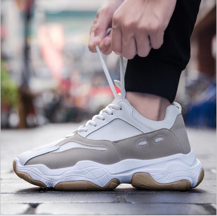 

men shoes casual breathable sports for spring summer autumn winter fashion male good quality top service discount sneakers show you low price Trainer, Black + grey