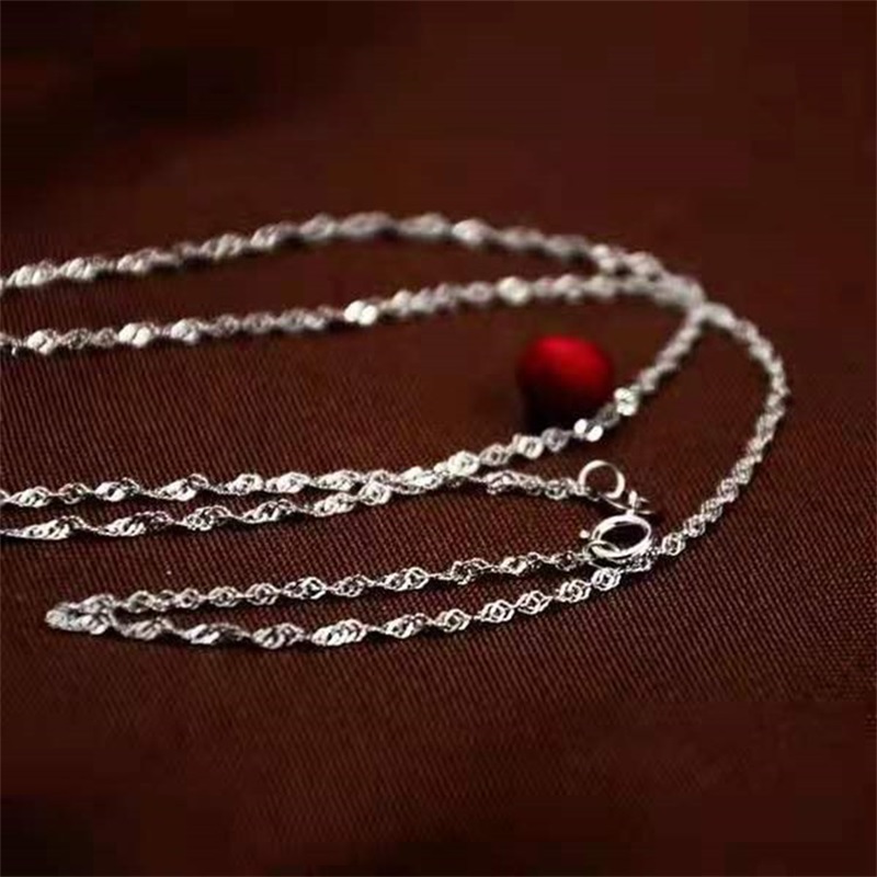 

10pcs Water Waves Chains 1.2mm 925 Sterling Silver Necklace Chains 16"-30" SH540 Q2