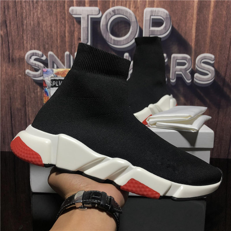 

Top Quality Men Women Socks Casual Shoes Pairs Speeds Sneakers Black Red Triple S Fashion Flat Sock Boots Speed Sneaker Runner Trainers