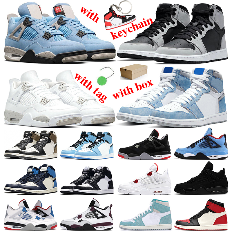 

nike air jordan retro 1 Basketball Shoes Men Women 1s Hyper Royal 4s University Blue Dark Mocha Turbo Green UNC Cactus Jack Black Cat Raptoy trainers sports sneakers, #5