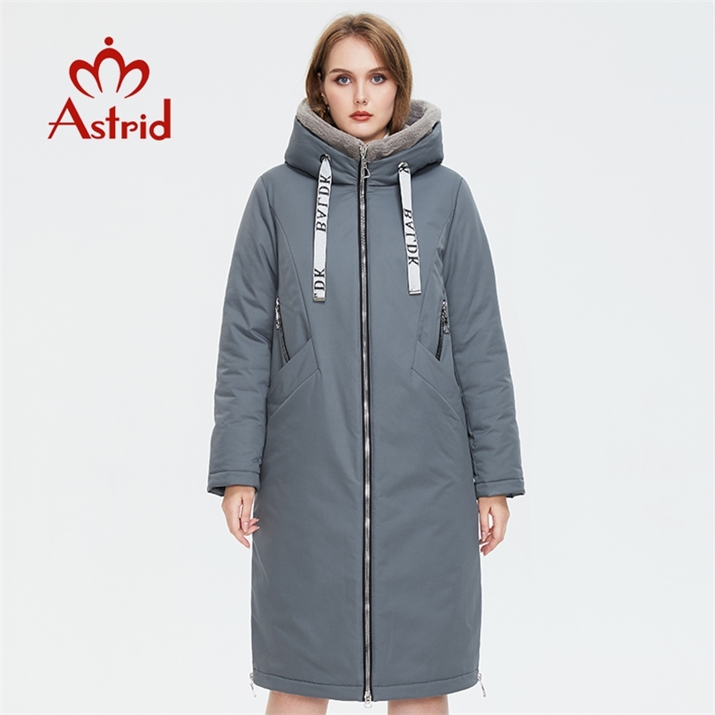 

Astrid Women's winter parka Long Casual Natural fur mink down Minimalist style jackets for women coat plus size parkas AT-10089 211018, G164 blue