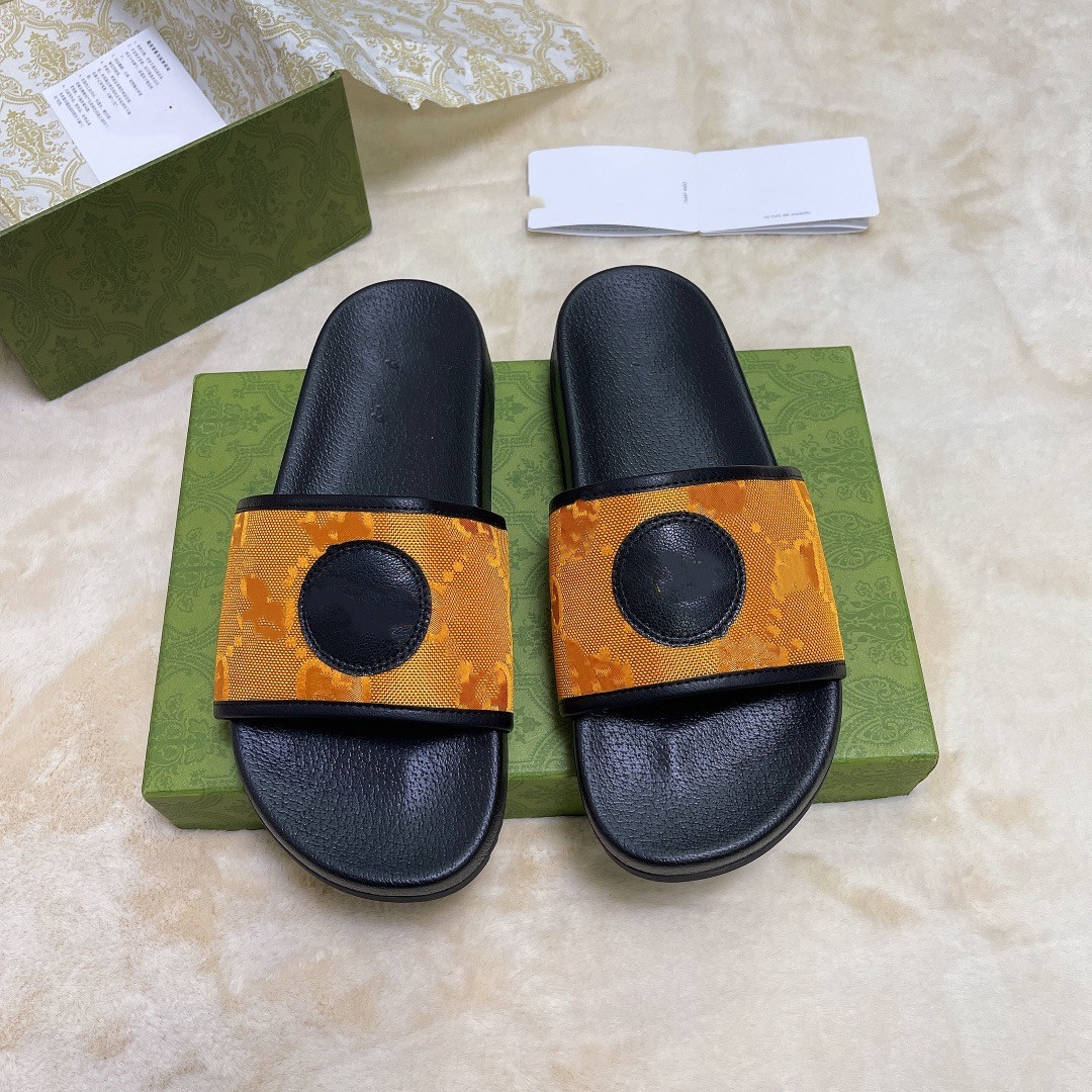 

2021 Platform Designer Rubber Slides Sandal Floral brocade Fashion Mens Gear bottoms Flip Flops Slippers Striped Womens Sandals Designers With Box Loafers 1203, 05