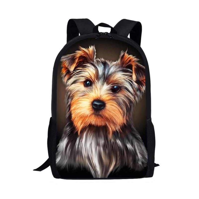 

School Bags Cute Yorkshire Terrier Dog Print Bag For Boys Girls Elementary Kids Bookbags Mochila Bagpacks, Yy2952c