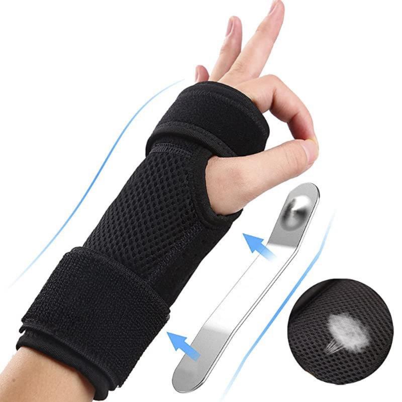 

Wrist Support Adjustable Splint Arthritis Band Carpal Tunnel Brace Sports Outdoor Fitness Safety, Left hand