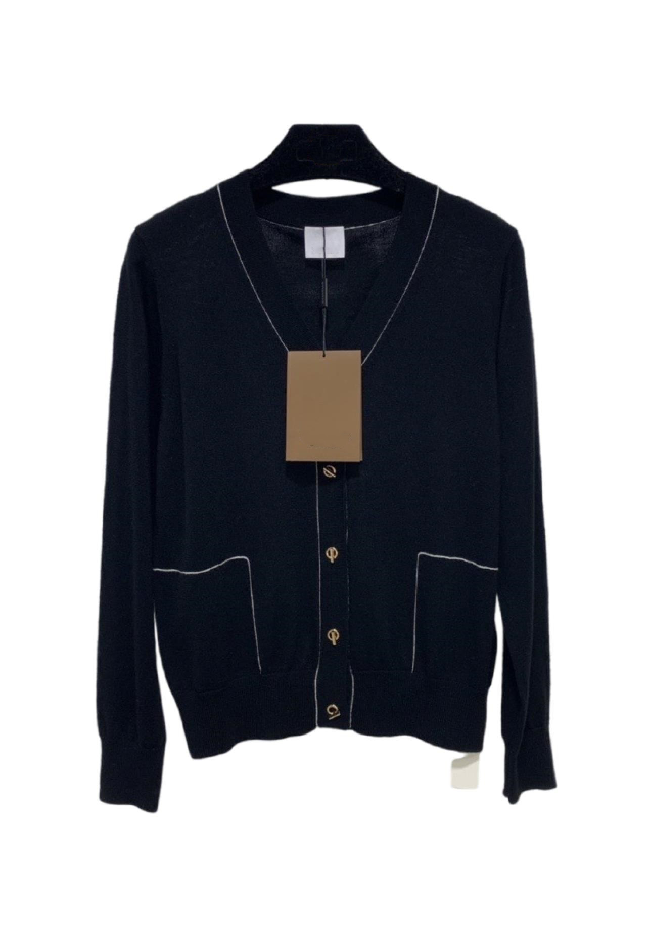

2022 Spring Milan Runway Sweaters V Neck Long Sleeve Women' Sweater High End Jacquard Cardigan Women Designer Sweater 1203-6, Picture color
