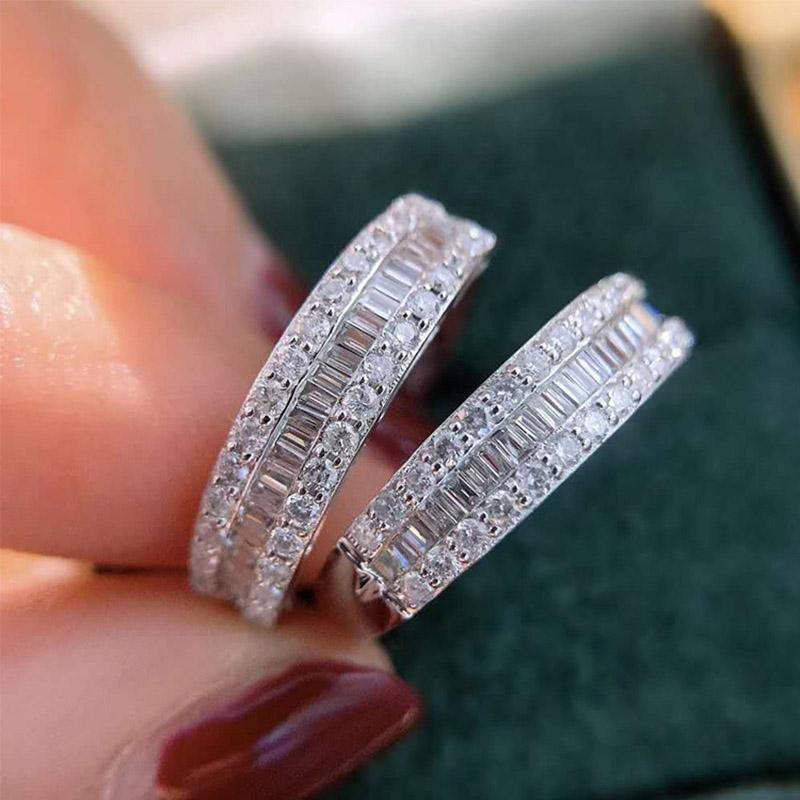 

Wedding Rings Luxury Ring For Women Square Cubic Zirconia Korean Silver Color Finger Adjustable Jewelry Gifts Wholesale KCR015, Slivery;golden