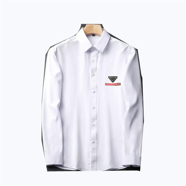 

2021 Luxurys Designers Men's Business Casuals shirt men long sleeve striped slim fit masculina wine social male T-shirts fashion checked M-3XL#79, Gray