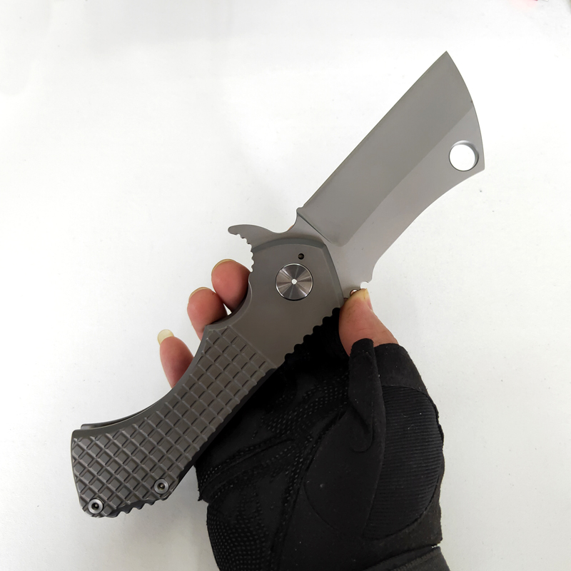 

Limited Customization Version Heavy Folding Knife Sandblasting S35VN Blade TC4 Titanium Handle Practical Outdoor Equipment Camping Tools Tac
