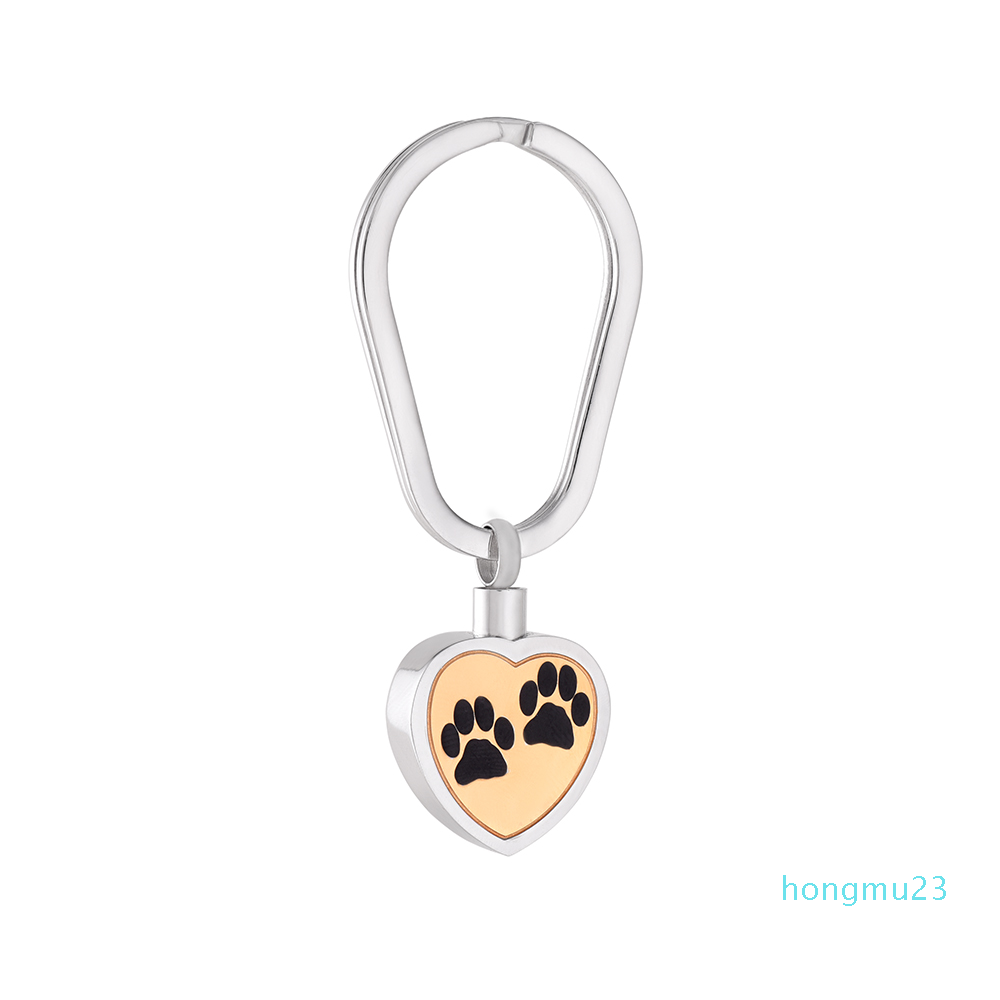 

IJK2058 deft design Paw Print Engravable Memorial Jewelry Pendant Velvet bag Free Cremation Urn Necklace Fashion Jewelry