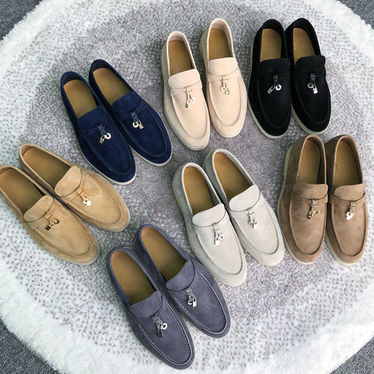 

Soft Bottom Comfort Driving Shoes One Foot Mens Lazy Loro Summer Walk Shoe Suede Leather Cashmere Tassels Luxury Dress Loafers, 13