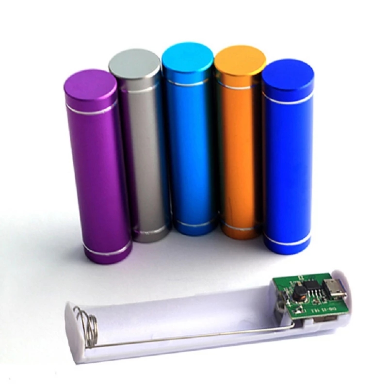

Aluminum 2600mAh mobile power bank without battery 1*18650 charger kit mini source box(battery not included)
