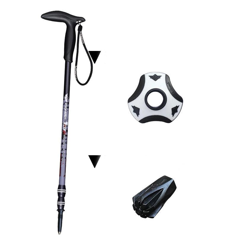 Pcs T Handle Aluminum Walking Poles With An-ti System Tips Matte Spray Paint Hiking Stick For Tourism Cane Trekking-image-695529400