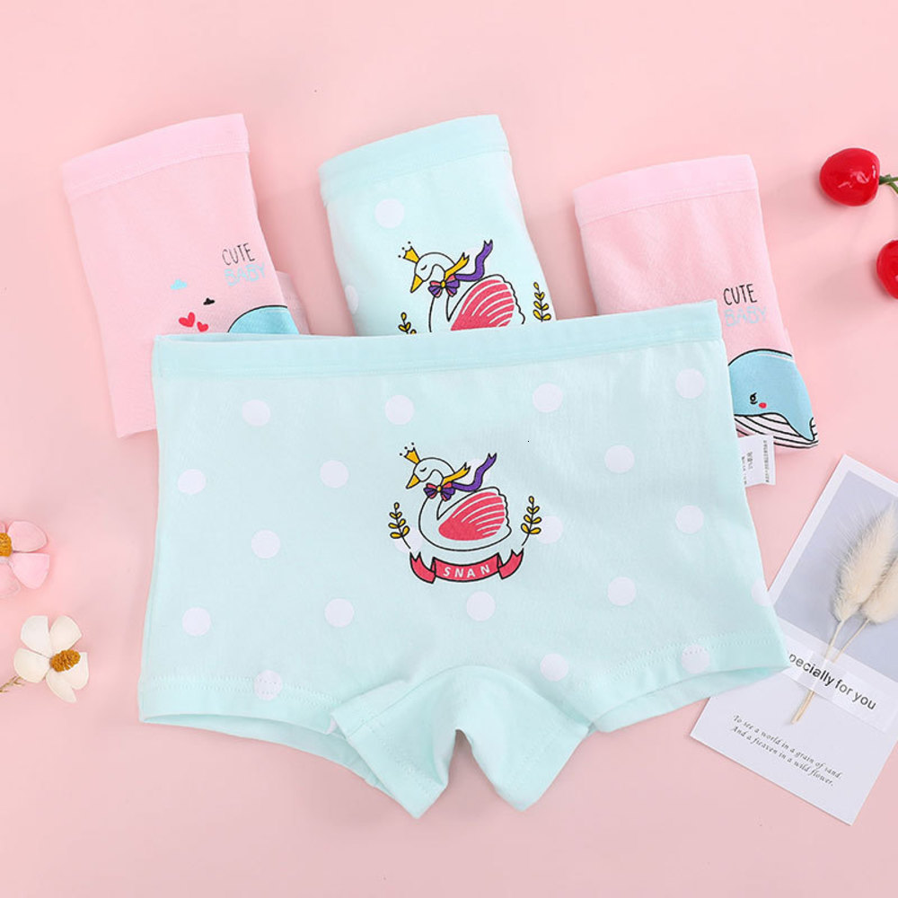 

Children's cotton underwear women's boxer girl's quadrangle student cartoon, Camo