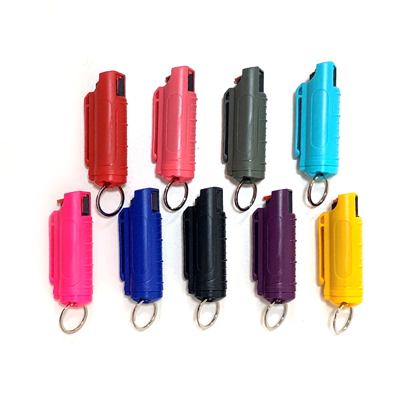 

20ml Pepper Spray Key chain Self Defense Wolf Self-Defenses Keychains Outdoor Keychain Finger Grip Accurate AimFor Women Girl