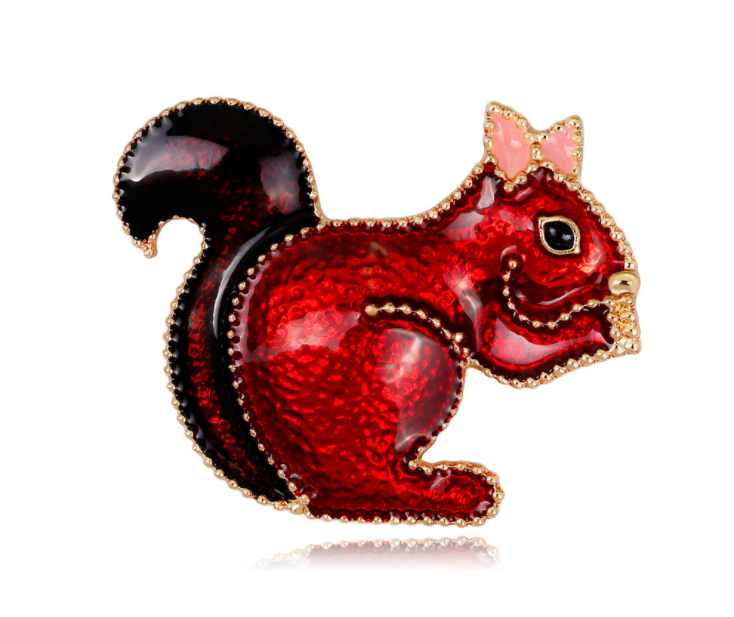 

Pins, Brooches Animal Women Red Squirrels For Men Enamel Cartoon Brooch Pins Scarf Clip Jewelry Gifts Wholesale X84, Gray