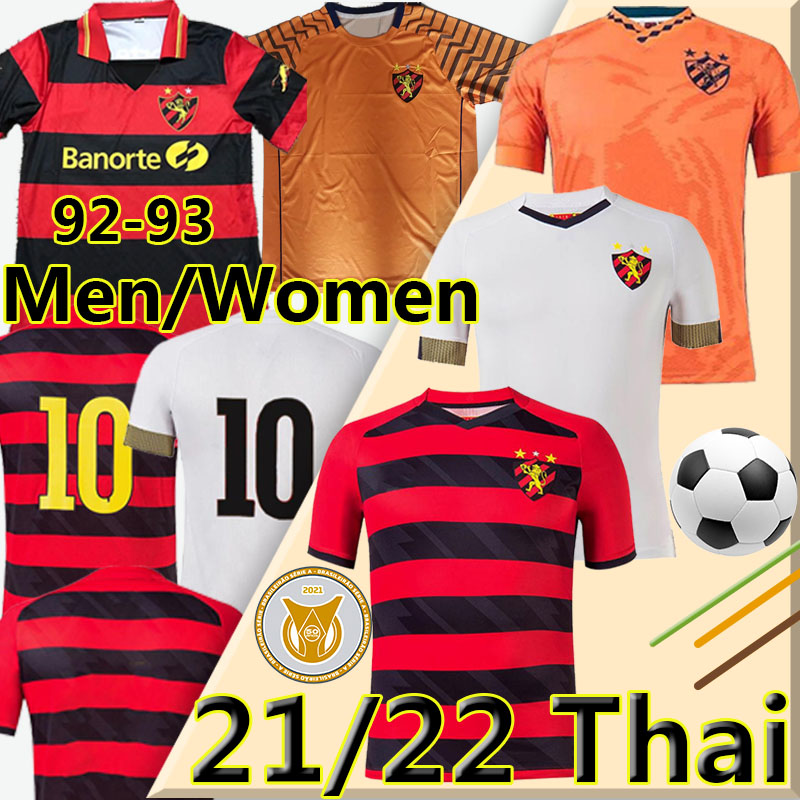 

2021 2022 Sport Club do Recife soccer jerseys HERNANE MAIDANA THIAGO NEVES football jersey camisa de Leao 21/22 home Red black stripes Away, Black;yellow