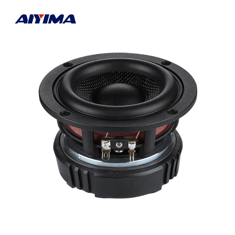 

Portable Speakers AIYIMA 4.5 Inch Subwoofer Speaker Audio Aluminum Cone Frame Woofer 4 Ohm 50W 30 Core Glass Fiber Rubber Edge Loudspeaker D
