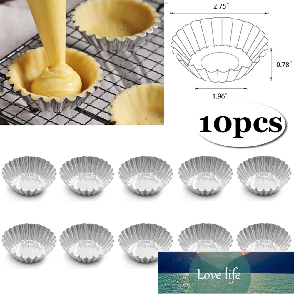 10pcs Non-Stick Egg Tart Mold Cupcake Cake Mini Pie Muffin Pan Baking Tool Molds 