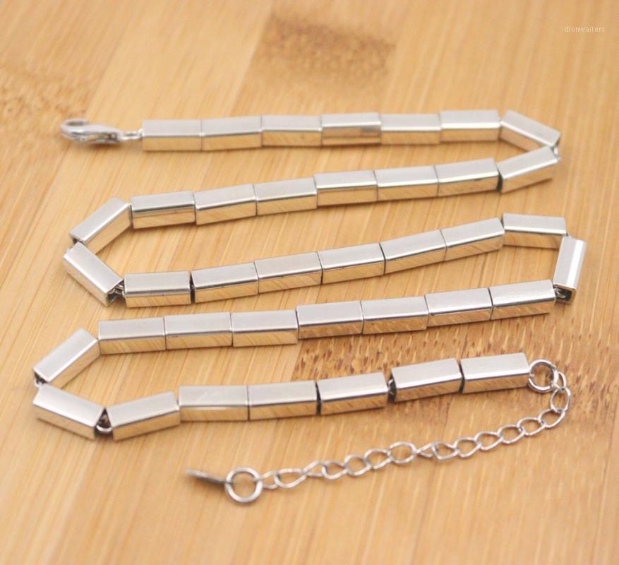 

Pure 925 Sterling Silver Necklace Width 4mm Cuboid Long Square Link Chain Men Women Gift 35g/ 45cm Chains