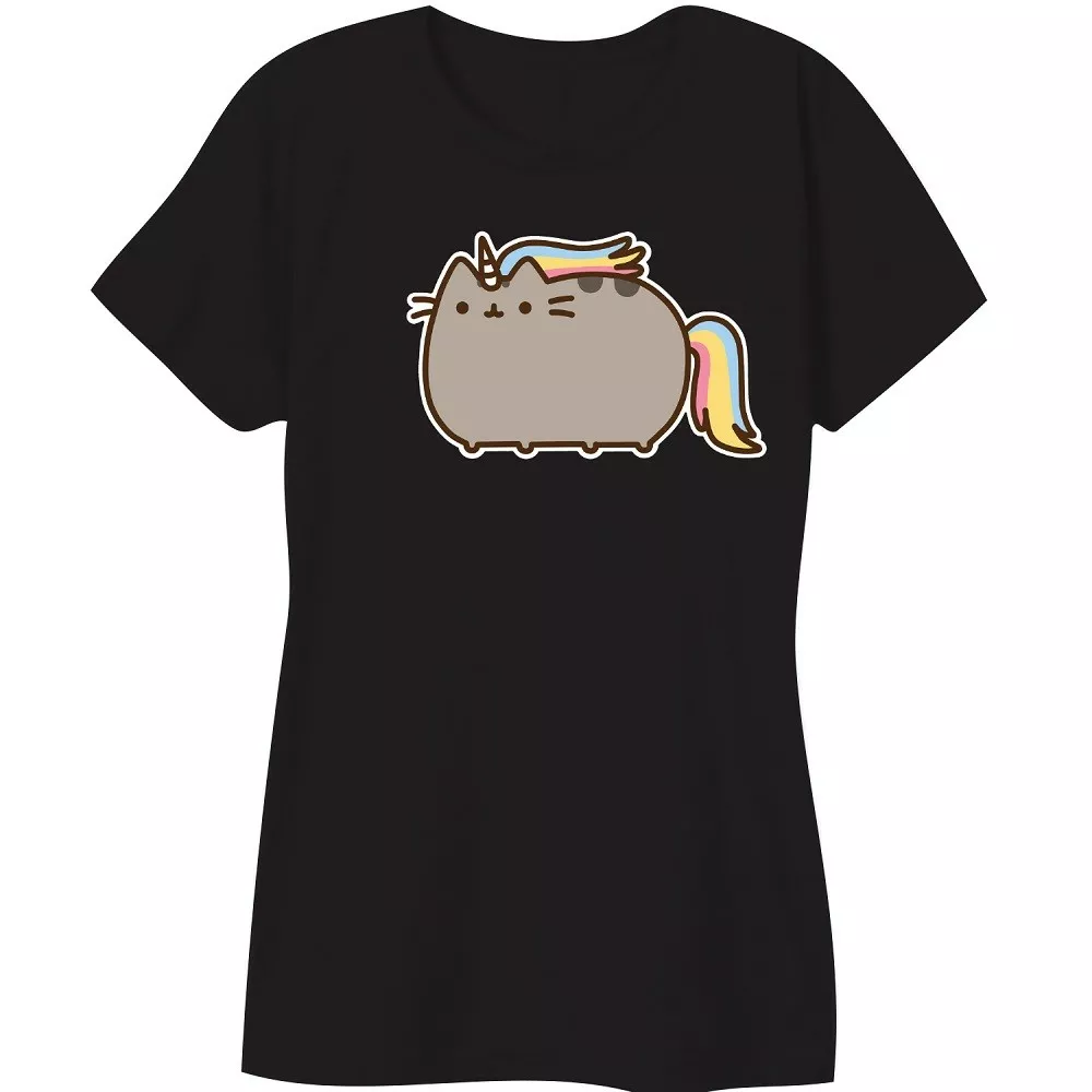 

Pusheen The Cat RAINBOW UNICORN "PUSHEENICORN" T-Shirt NWT XS-2XL, White;black