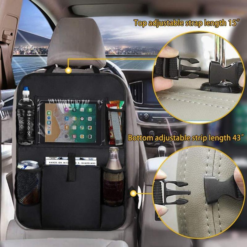

Car Organizer Seat Back Ipad Storage Bag Black Large Capacity Vehicle Multi-pocket