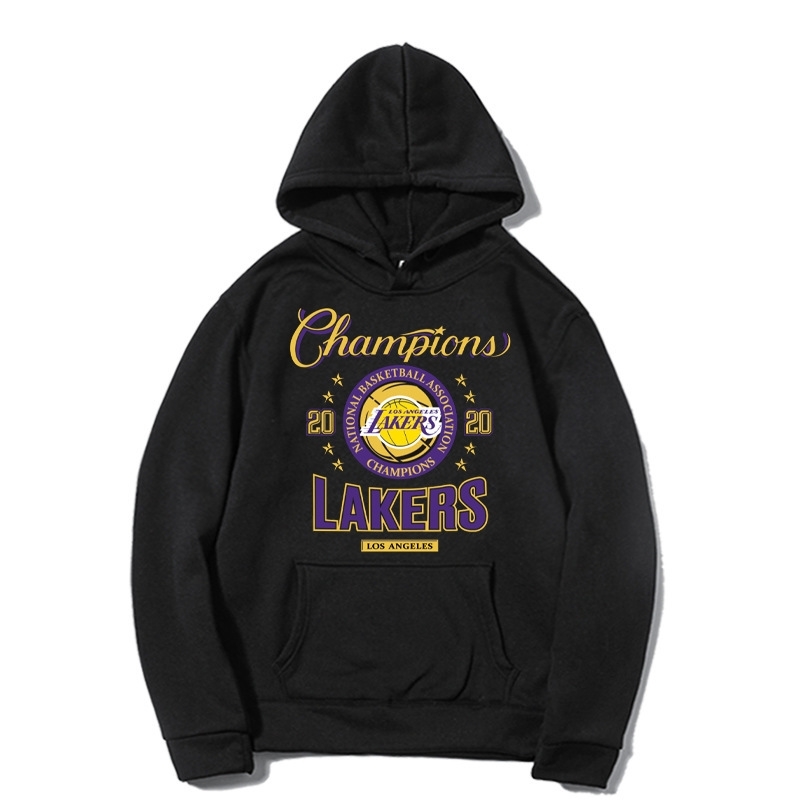 

2021 new Laker print men' women' Plush Hooded Coat with thickened inside and sweater