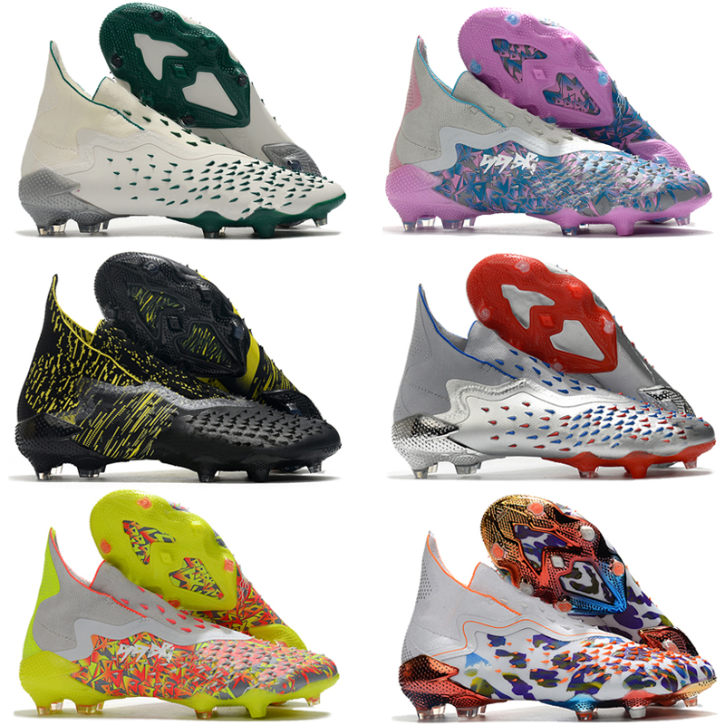 

New Arrival Soccer Shoes High Ankle Predator Freak+ FG Outdoor Training Cleats Chuteiras zapatos de futbol Wholesale, 014
