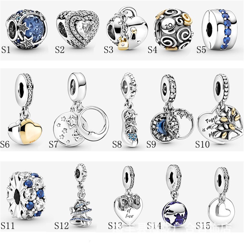 

2021 New Dropship 925 Sterling Silver Summer Ocean Series Beads Dangle Charm Fit Original Pandora Charm Bracelet Jewelry Gift 861 Z2