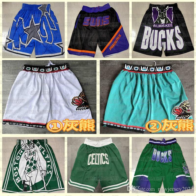 

Mens Memphis Grizzlies Stitched Basketball Milwaukee Bucks Just Basketball Shorts Don Orlando Magic Mitchell&Ness, Black