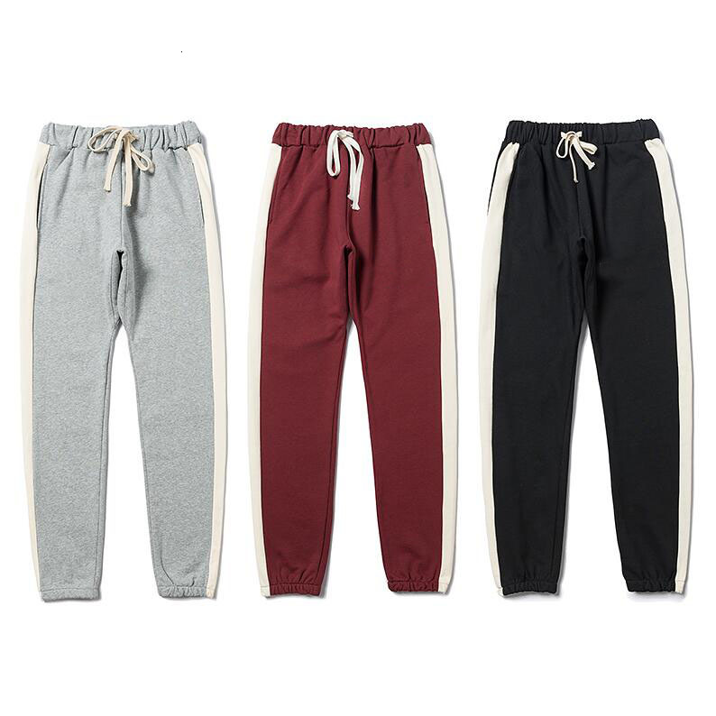 

Mens Joggers casual trousers Hip-hop Unisex pants Fashion Sweatpants Stripes Pencil Jogger, Beige