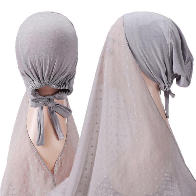 

Scarves Instant Chiffon Hijab Stretchy Scarf Women Jersey Inner Turbante Cover Headwrap