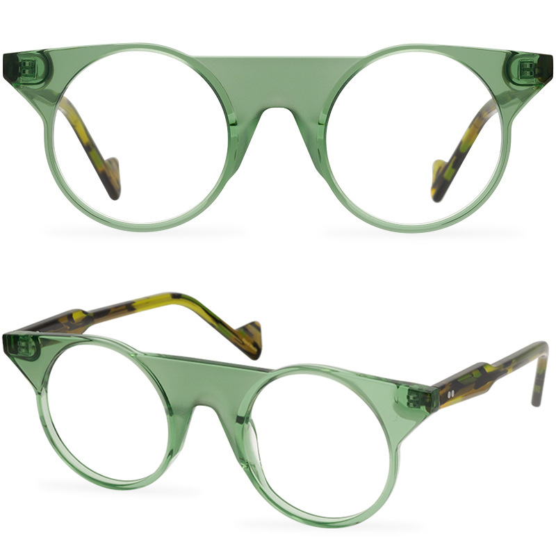 

Optical Glasses Frame Brand Men Women Retro Round Eyeglasses Frames Vintage Plank Spectacle Frame Hight Qualitly Myopia Eyewear with Case