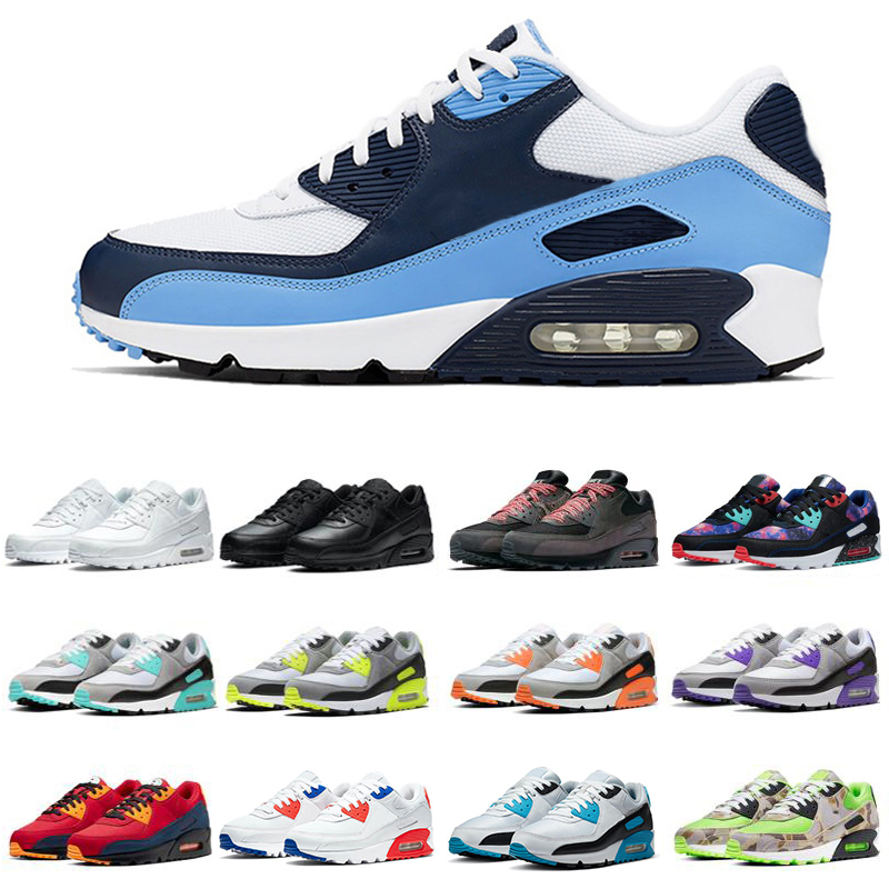 

90 UNC mens running shoes 90s men women trainers sports sneakers Triple White black red Pale Ivory Photo Blue Camo Green Grey Bred CNY Lahar Escape Hyper