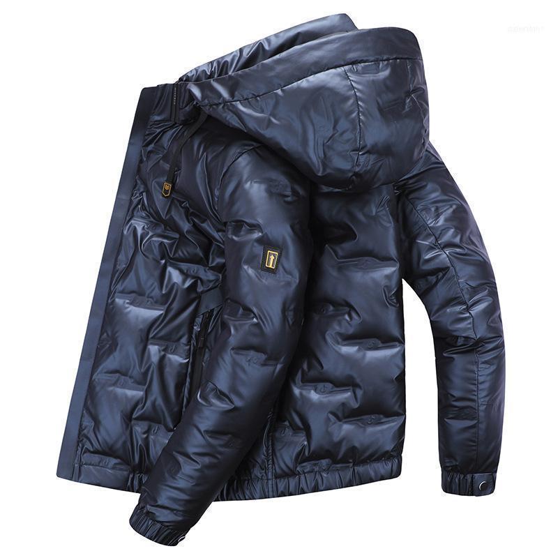 

Men's Down & Parkas Jacket Short Hooded Warm Youth Autumn And Winter White Duck Men's1, Black