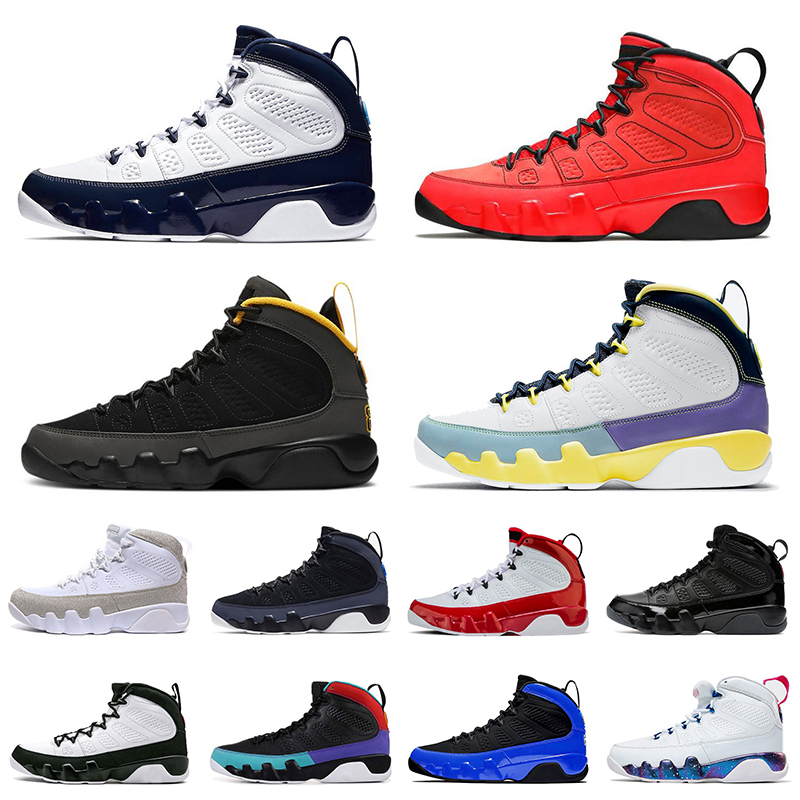 

2021 Arrival Jumpman 9 Basketball Shoes Motorboat Jones Change The World Men 9s IX University Gold Space Jam Gym Red UNC Mens Sneakers Trainers, C racer blue