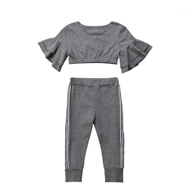 

Kids Baby Girls Clothes 2pcs Spring Summer Slim Fit Tops Pants Leggings Sport Outfits Set 1-6Years Clothing Sets, White