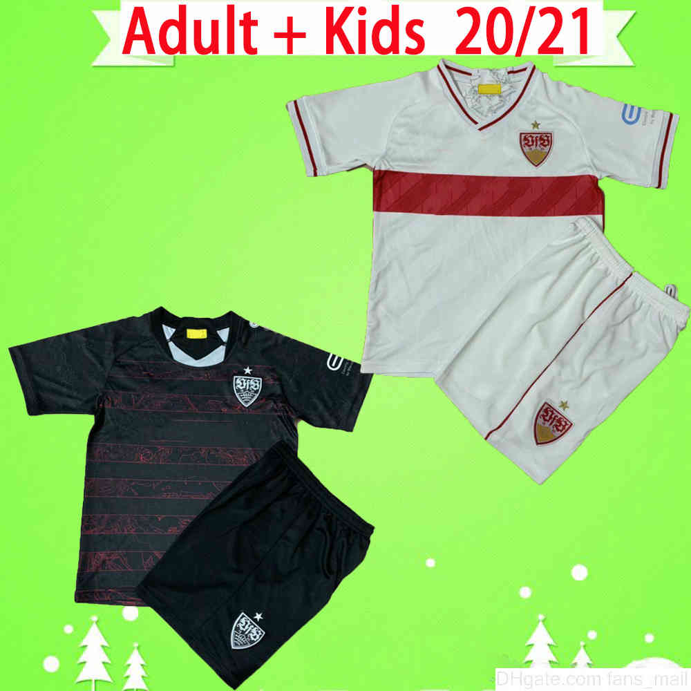 

adult + kids 2021 VfB Stuttgart soccer Jerseys mens set Thommy Anton 20 21 DIDAVI GRAHL W.SILAS GONZALEA children suit Football Shirt Uniforms boys, Black