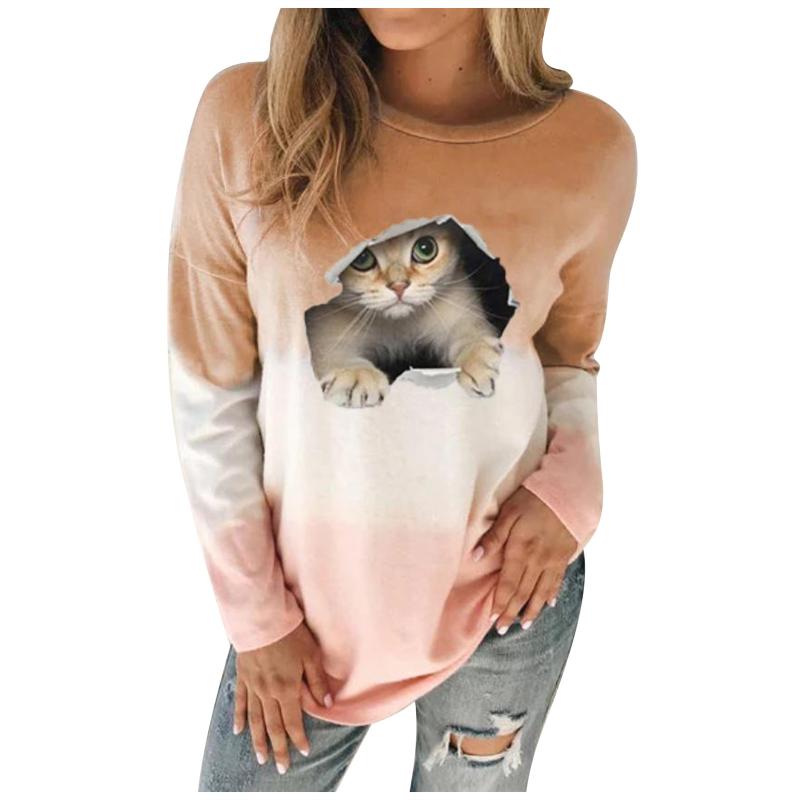 

Women' Hoodies & Sweatshirts Fashion Sweatshirt Autumn Winter Women Casual Printed Ladies Christmas Print Long Sleeve O-neck Girls Mujer, Green