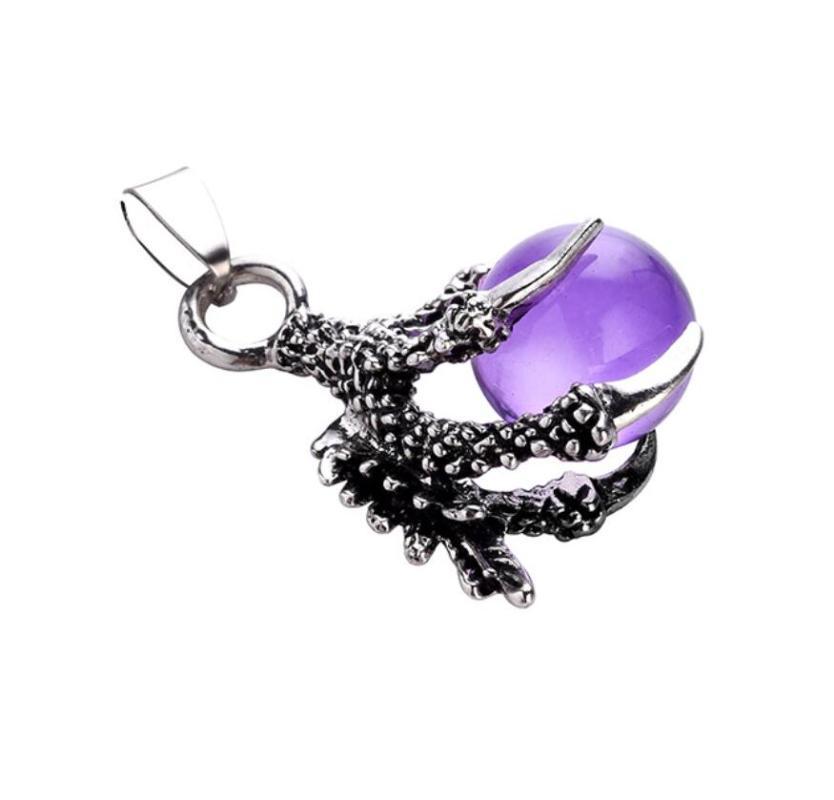 

Pendant Necklaces Gothic Retro Stainless Steel Dragon Claw Charm Eagle For Women Men Gift Jewelry+ Chain