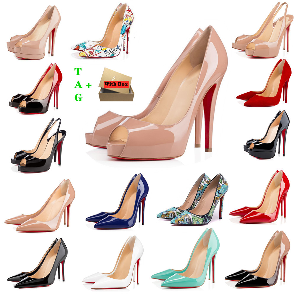 

Brand Woman Red Bottom High Heel Patent Leather Platform Peep-toes Sandals Designers Pointy Toe Dress Shoe Luxurys Womens Shallow Mouth Reds Sole Heels Wedding Shoes, 37