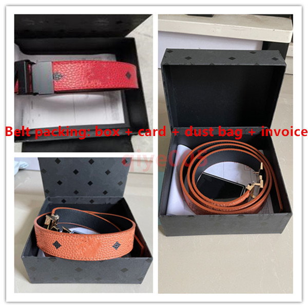 

2021 Designer brand M buckle belt for men and women high quality fashion luxury leather belt with box size 105-125cm AAA quality, White