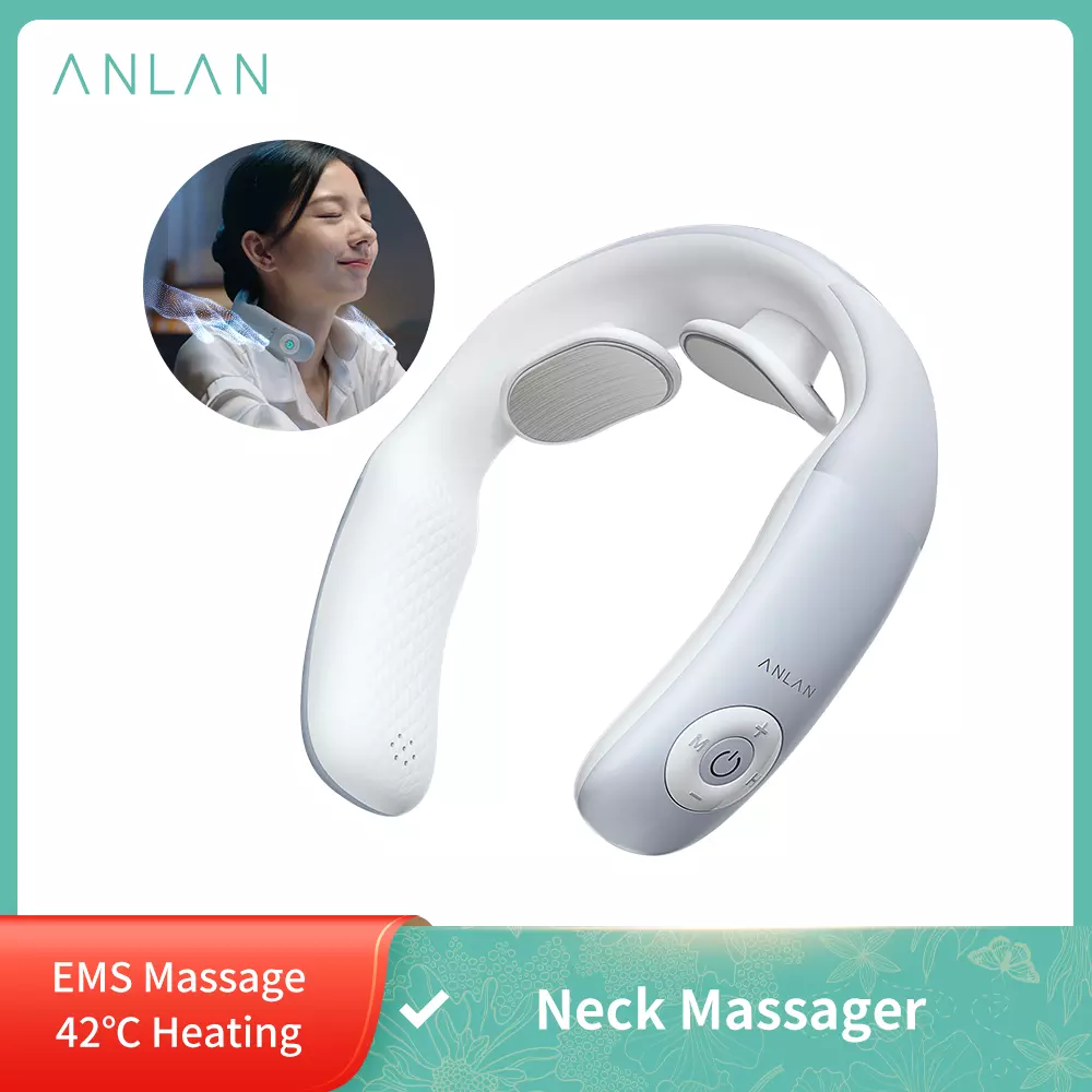 

ANLAN Smart Neck Massager Shoulder Massage Electric Pulse Cervical Vertebra Portable Heating Pain Stress Relief Tool Health Care