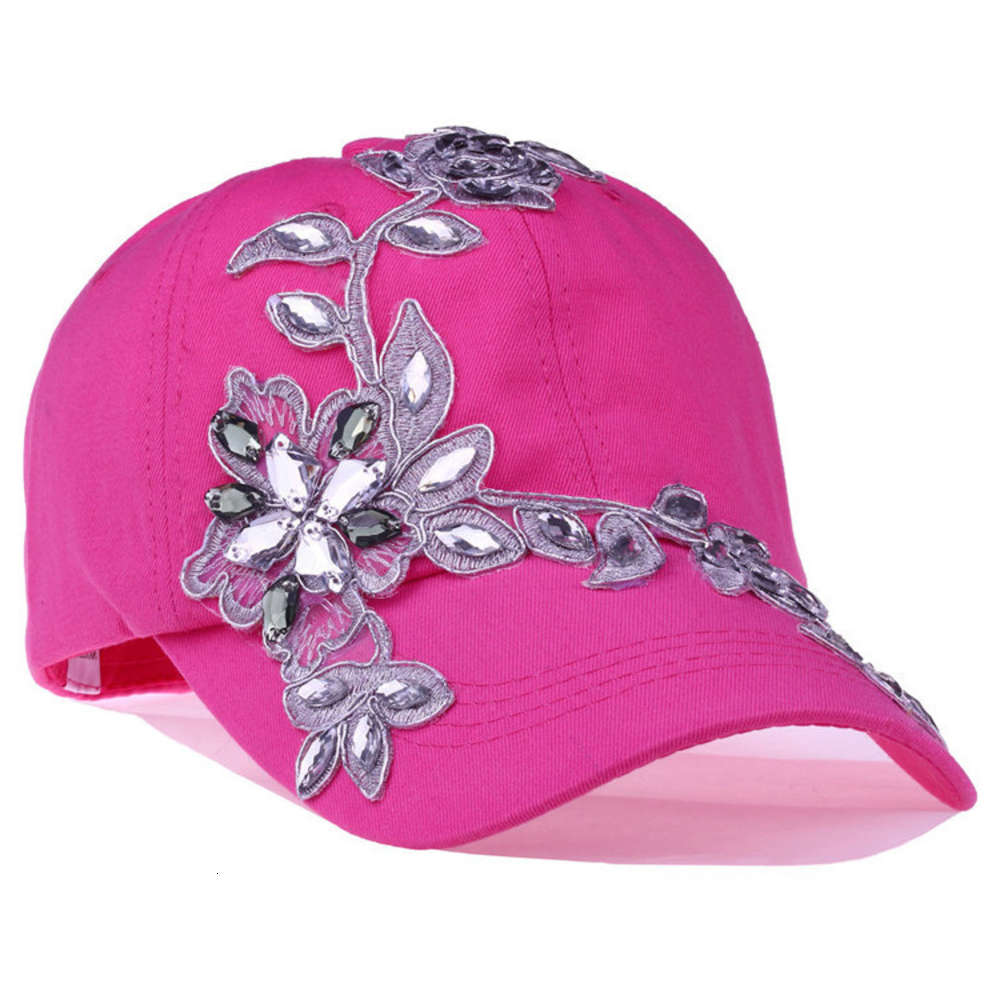 

Sun hat women's hat silver silk, flower inlaid with diamond, cowboy hat, baseball cap, sunscreen cap, Blue;gray